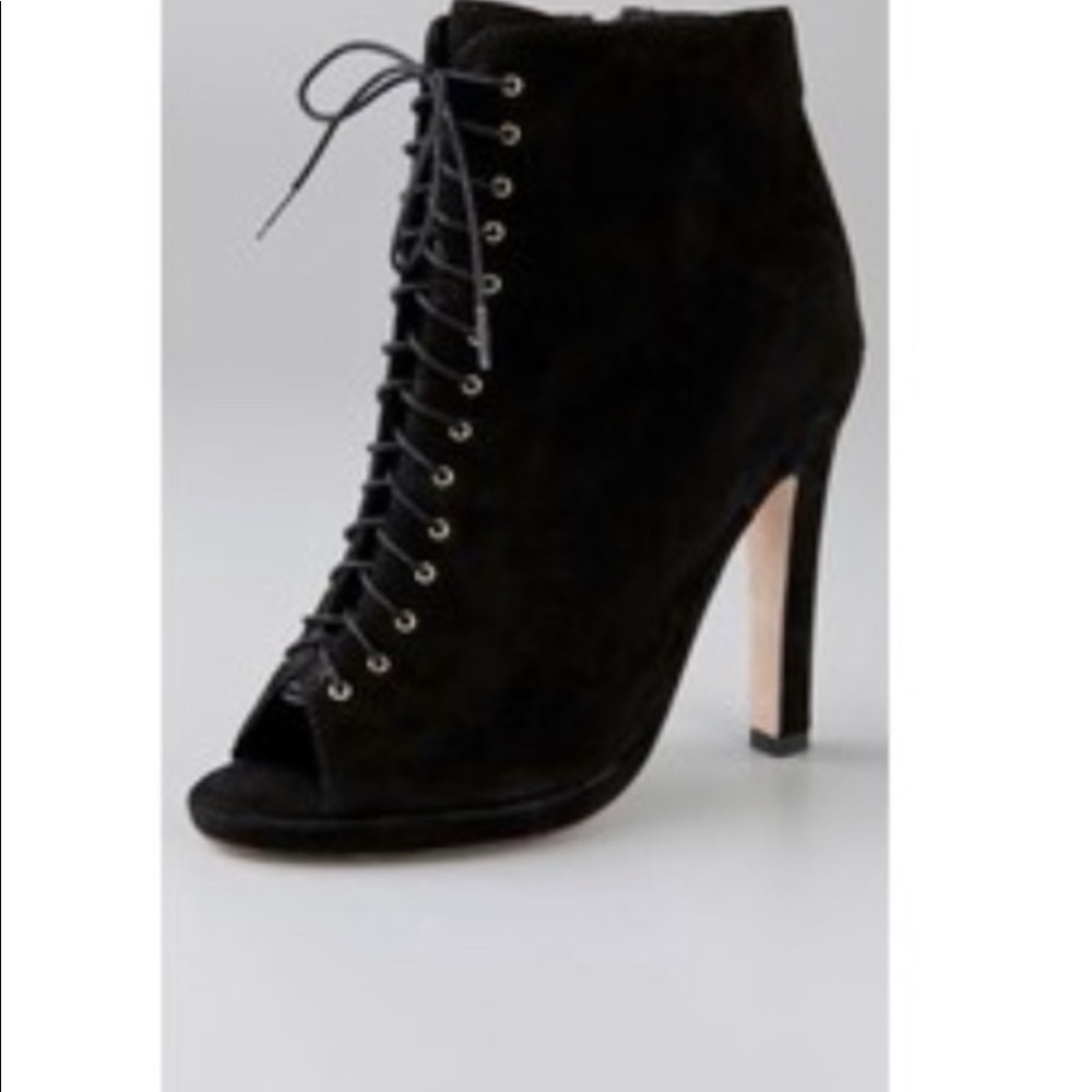 Dolce Vita black open toe lace up bootie
